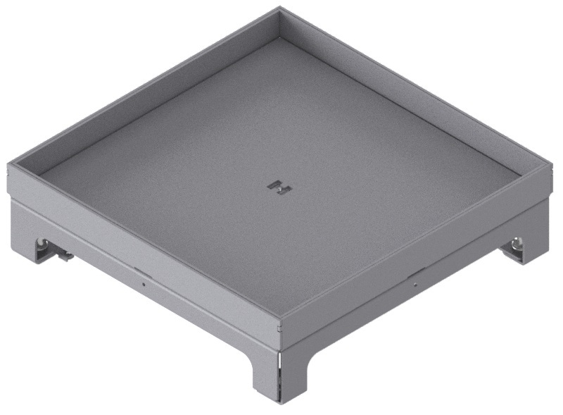 Produktbild UBD 264 205  -  Unterflur-Bodendose UBD 260 inkl. Blinddeckel mit Kante, geschlossen, und 20mm Vertiefung